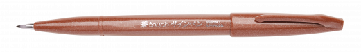 Pentel SES15C-E Brush Sign Fiberpen Brun