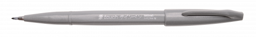 Pentel SES15C-N Brush Sign Fiberpen Grå