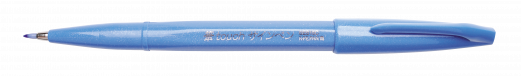 Pentel SES15C-S Brush Sign Fiberpen Lyseblå