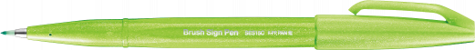 Pentel SES15C-K Brush Sign Fiberpen Lysegrøn