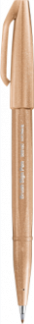 Pentel SES15C-E2 Brush Sign Fiberpen Beige