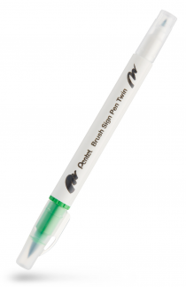 Pentel SESW30C-111E TWIN Sign Pen Brush Lysegrøn