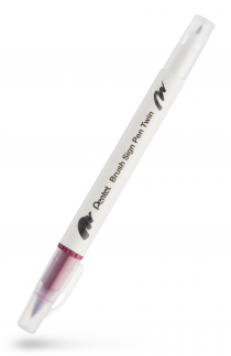 Pentel SESW30C-128E TWIN Sign Pen Brush Bordeaux