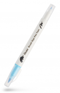Pentel SESW30C-136E Sign Pen Brush Twin Babyblå