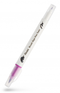 Pentel SESW30C-120E TWIN Sign Pen Brush Magenta