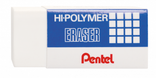 Pentel ZEH03 Hi-polymer Viskelæder Small Hvid