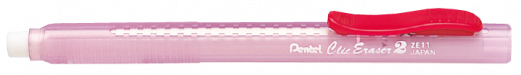Pentel ZE11T-B Clic Eraser Viskepen Rød