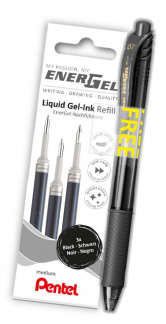 Pentel LR7-3A-BL107-A EnerGel PROMO 0,7mm Sort