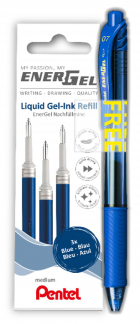 Pentel LR7-3C-BL107-C EnerGel PROMO 0,7mm Blå