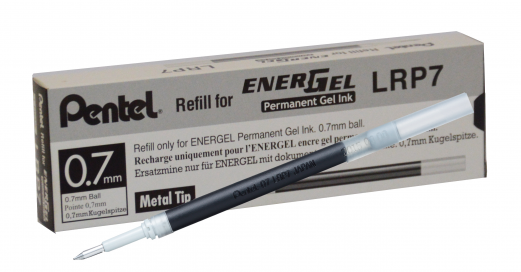 Pentel LRP7-A EnerGel Permanent Refill 0,7mm Sort