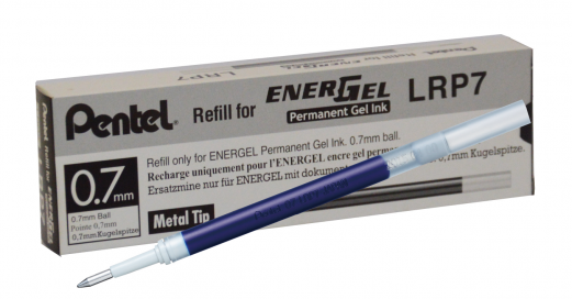 Pentel LRP7-C EnerGel Permanent Refill 0,7mm Blå