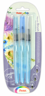 Pentel XFRH/3-BMF Aquash Brush Blisterkort F/M/L Sæt