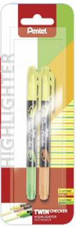 Pentel XSLW8/2-GFK Twin Checker gul/orange gul/grøn