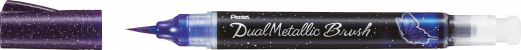 Pentel XGFH-DVX Dual Metallic brush Lilla/Met.blå