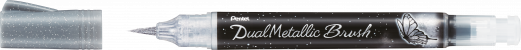 Pentel XGFH-DZX Dual Metallic brush Sølv