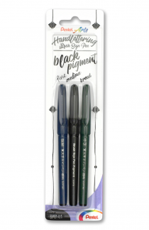 Pentel XSESP15/3-A Brush sign Pen Blisterkort Sæt