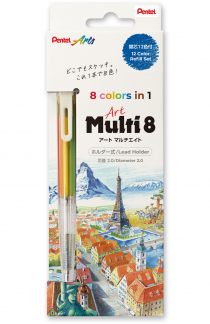 Pentel XPH804ST Art Multi 8 stiftblyant 2mm Sæt
