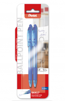 Pentel XBK417/2-C Kuglepen 2 stk. Blå