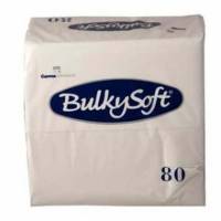 Serviet BulkySoft 33x33 cm 3-lag 1/8-Falset Hvid