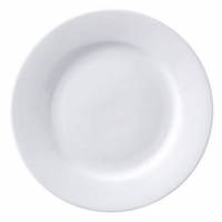 Tallerken SuperWhite Ø23 cm Flad med Fane Porcelæn Hvid