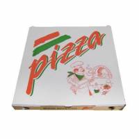 Pizzaæske 29x29x3 cm hvid med tryk Pizza Buon Appetito