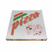 Pizzaæske 30x30x3 cm hvid med tryk Pizza Buon Appetito