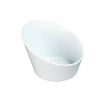 Skål 6.5 cl Ø8/6x5/2.5 cm Skrå Porcelæn Hvid