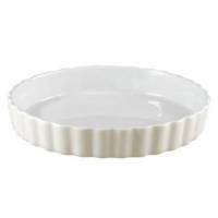 Tærtefad Ø30.5 cm Glat inderside Porcelæn Hvid
