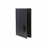 Menu Kortholder A5 25x19 cm Securit Trendy viser 4 A5 sider Læderomslag Sort