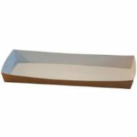 P&oslash;lsebakke 200x90x20 mm med Kant Brun/Hvid