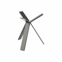 Buffetstander STAR 18 cm Gummibelagt Metal Sort