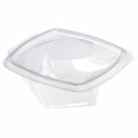 Salatbakke 500 ml med hængslet låg Twisty 163x160x62 mm K 632802-1A Rpet Klar