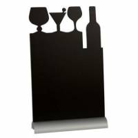 Tavle Skilt Securit Cocktail 26x37 cm med Hvid tuschpen med Alu fod