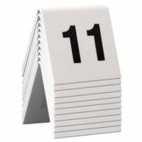 Bordskilt Securit nr 11-20 5x4x5 cm Akryl Hvid