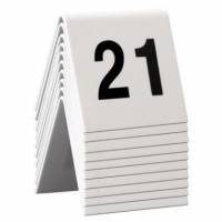 Bordskilt Securit nr 21-30 5x4x5 cm Akryl Hvid