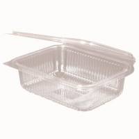 Plastbæger 750 ml 188x143x52 mm Firkantet Hængslet låg Bionedbrydelig PLA Klar