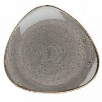 Tallerken Stonecast 22.9 cm Trekant Porcelæn Grå