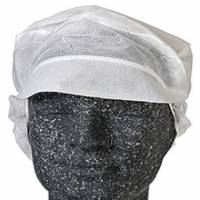 Hygiejnehat Snood cap str XL med Skygge/Hårpose Hvid