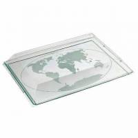 Fad 380x275x10 mm Atlas world map 1/1 Klar Grøn