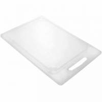 Skærebræt med saftrille 456x311x10 mm PE Plast Hvid