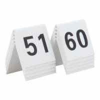 Bordskilt Securit nr 51-60 5x4x5 cm Akryl Hvid