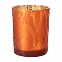 Lysholder Duni 100x80mm Shimmer Rust glas