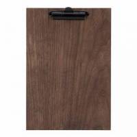 Menu Kortholder A4 Securit viser 1 A4 side med clips Valnød