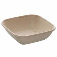 Salatskål 750ml L170xB170xH52mm Bagasse Bionedbrydelig Natur FF