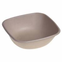 Salatskål 750 ml 170x170x55 mm Biocoated Bagasse Bionedbrydelig Brun