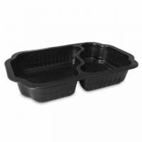 Bakke 2-rum Take Home 650/420 ml 250x159x45 mm PP Sort