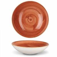 Skål Coupe 113.6 cl Ø24.8x3.6 cm Porcelæn Orange