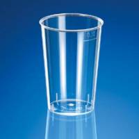 Plastglas 10 cl 75 mm Ø55 mm PS Klar