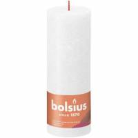 Bloklys Ø68x190 mm Brændetid 85 timer Rustik Hvid