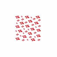 Serviet 3-Lag 33x33cm Med Danske Flag Hvid